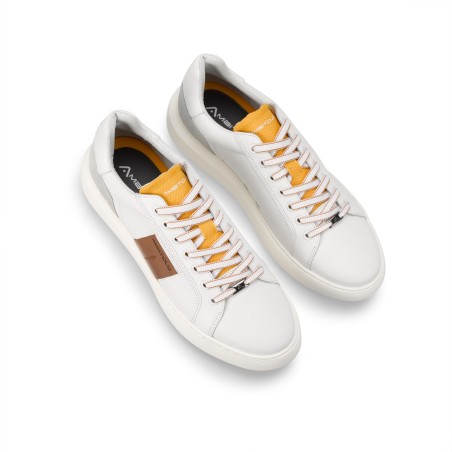 Tenis En Cuero Para Hombre - Ambitious  White/Cognac